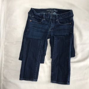 Dark wash skinny jeans